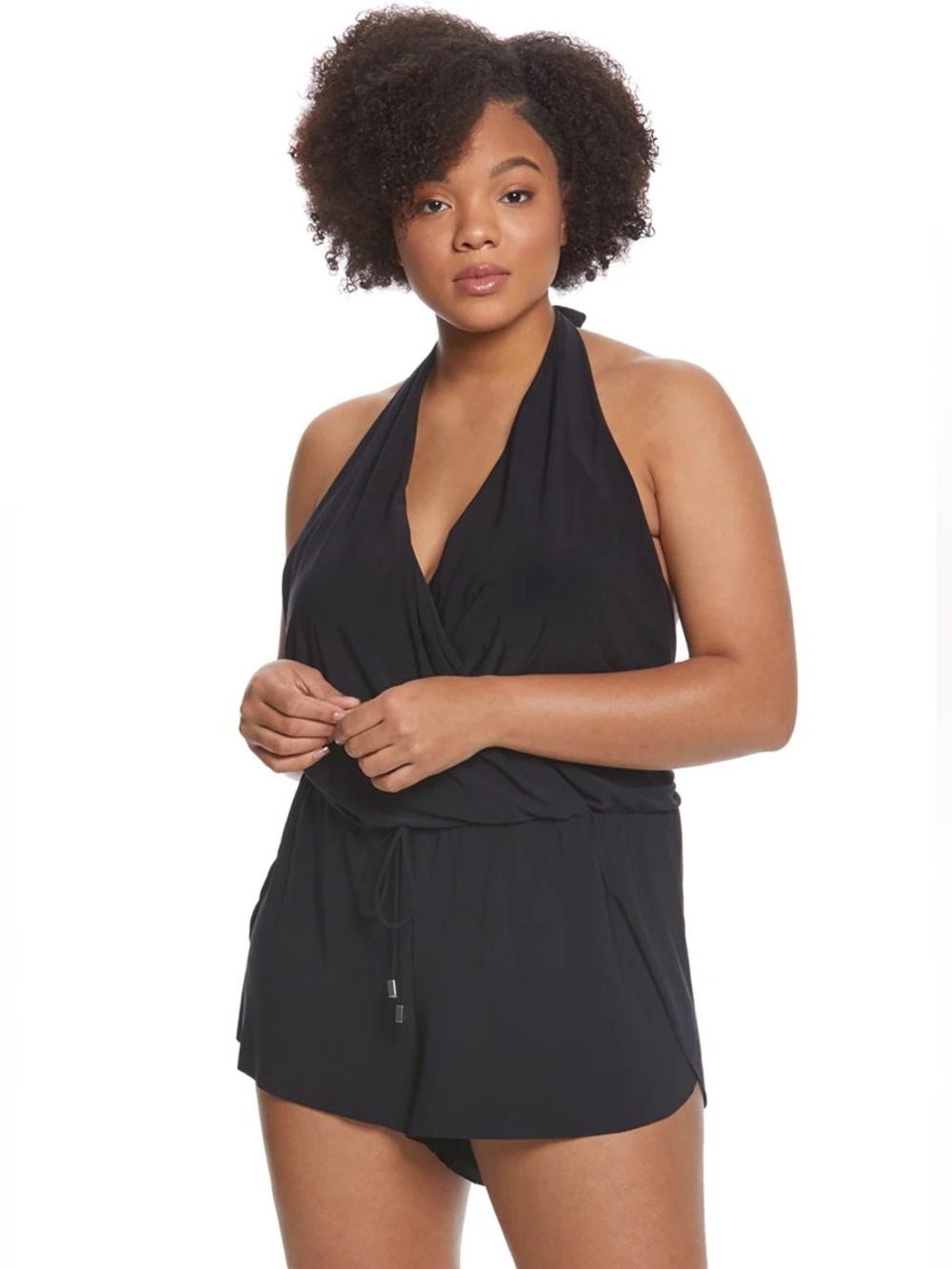 Magicsuit Bianca One Piece Swim Romper Bathing Suit Size 12 Black